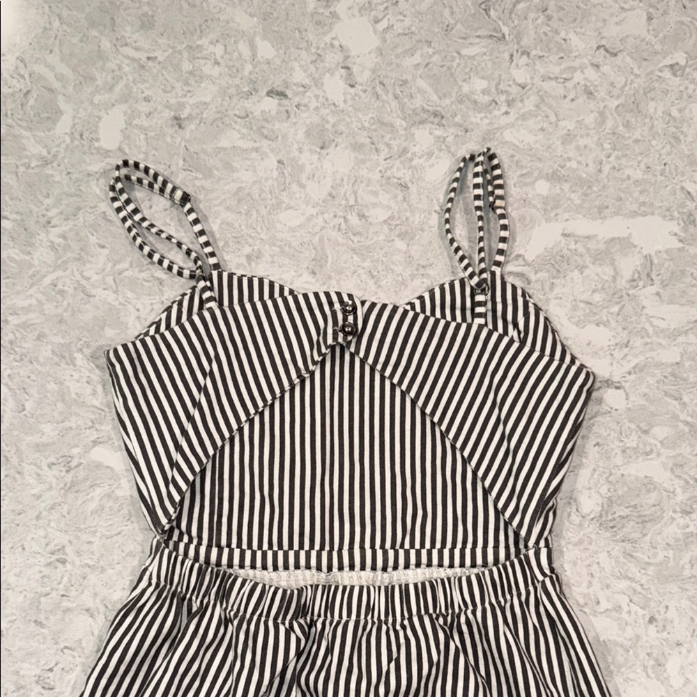 O'Neill Black and White Striped Backless Dress - Picture 3 of 6